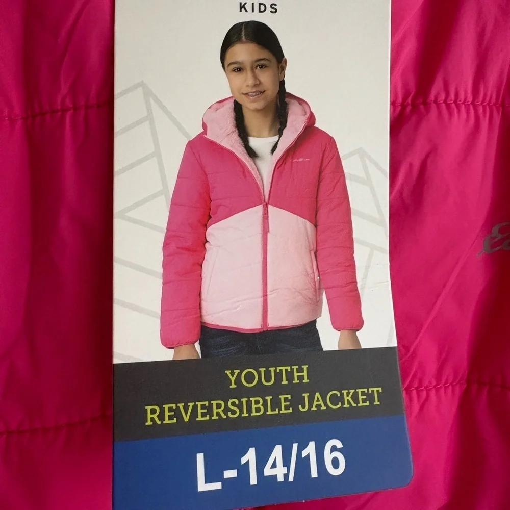 Eddie Bauer Youth Reversible plush Jacket NWT 14/16